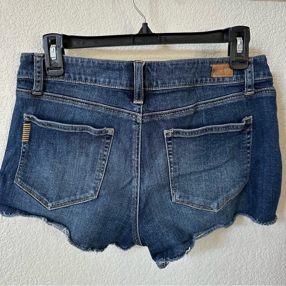 PAIGE Indigo Denim Bobby Cutoff Short - Picture 2 of 7